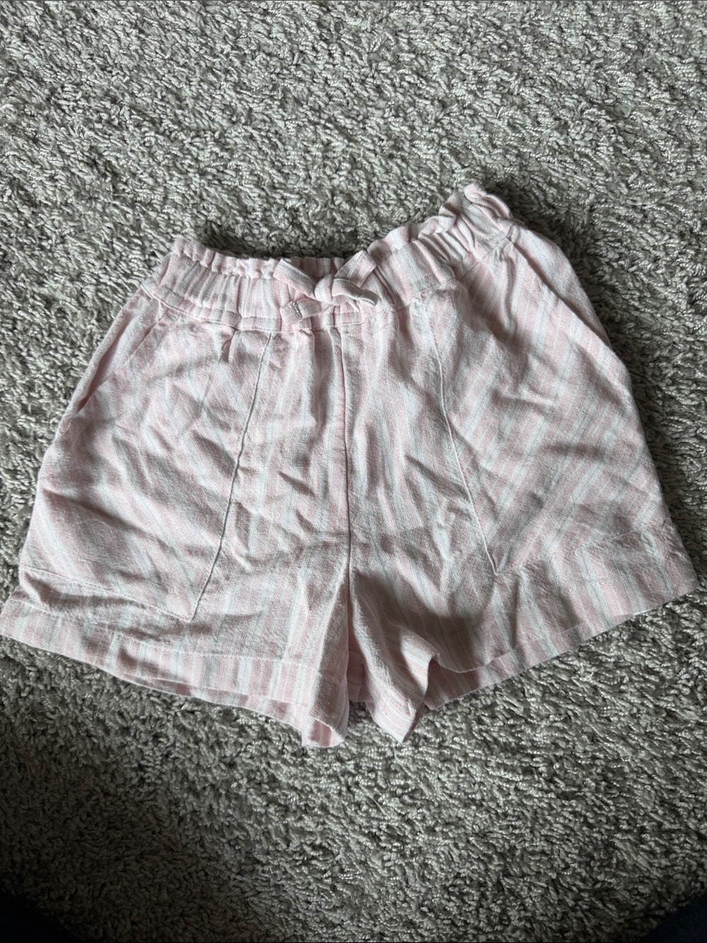 Nordstrom never worn Pink Striped Elastic-Waist Casual Shorts